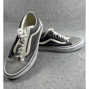 VANS Gray Black Suede Leather Low Men's Sneakers 8M/9.5W Y2K Streetwear Skater